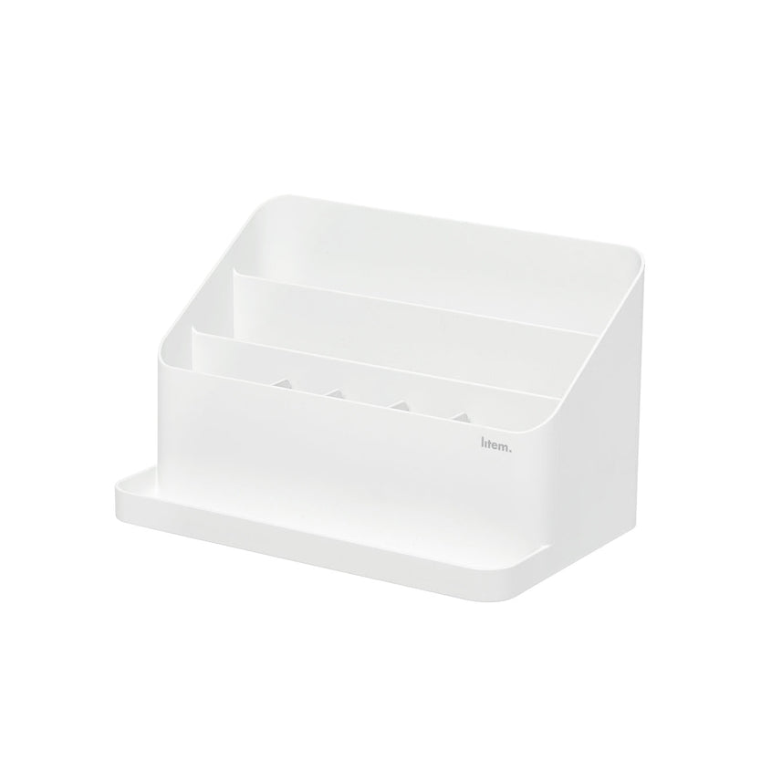 Litem Desk Organizer with Adjustable Compartments Desktop Holder - White