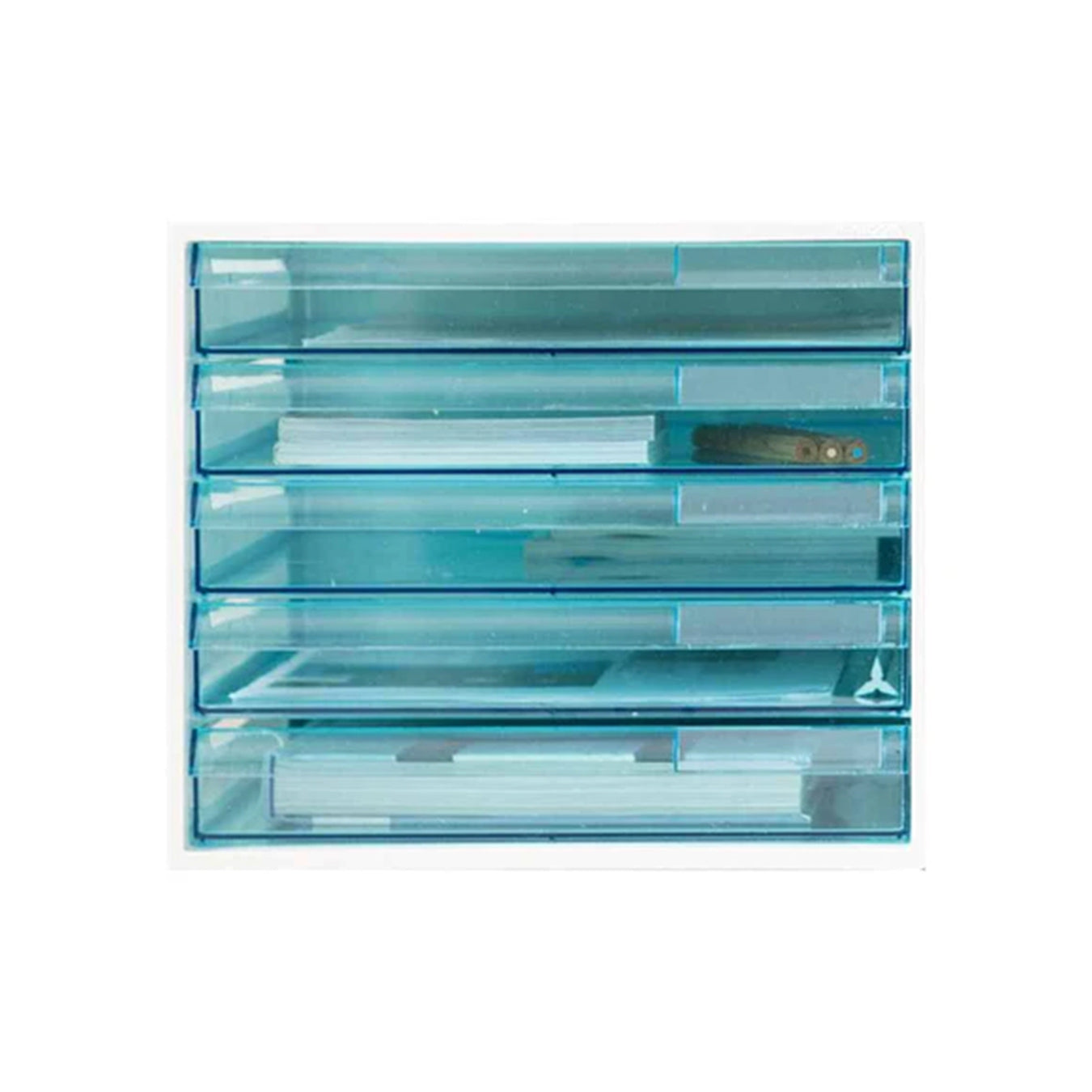 Litem | Multi Utility Storage File Cabinet | 5 Transparent  Drawers | Organiser | Ivory | EL File | For Office & Home