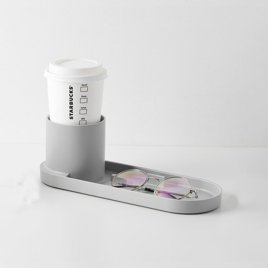 Litem | Pen Stand with Tray | Organizer | Cool  Grey| Holder Tray