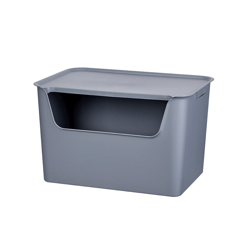 Litem | Multi Utility Storage  Box |Organizer  | 18 liters | Grey | Living Box | For Office Home & Kitchen