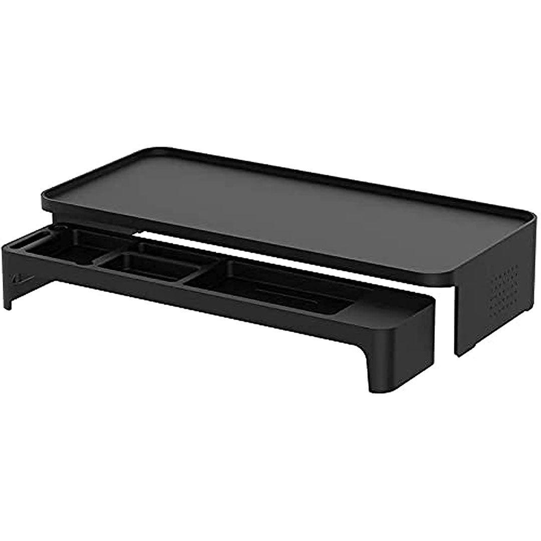 Litem | Monitor Stand | Up Desk Organizer Set | Black