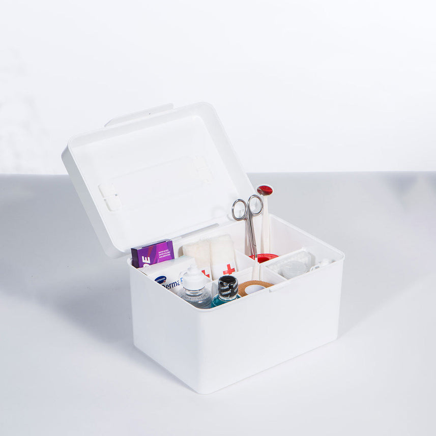 Litem | Multi Utility Storage Box With Lid | Orgnaizer | White |My Cube|  For Office & Home