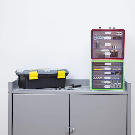 Sysmax | Multi Utility Mini Cabinet | 5 Drawers |Organizer | Red |For Office & Home