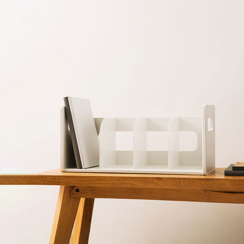 Litem | Book Rack with  4 Compartments | Organiser | Cool Grey | My Room