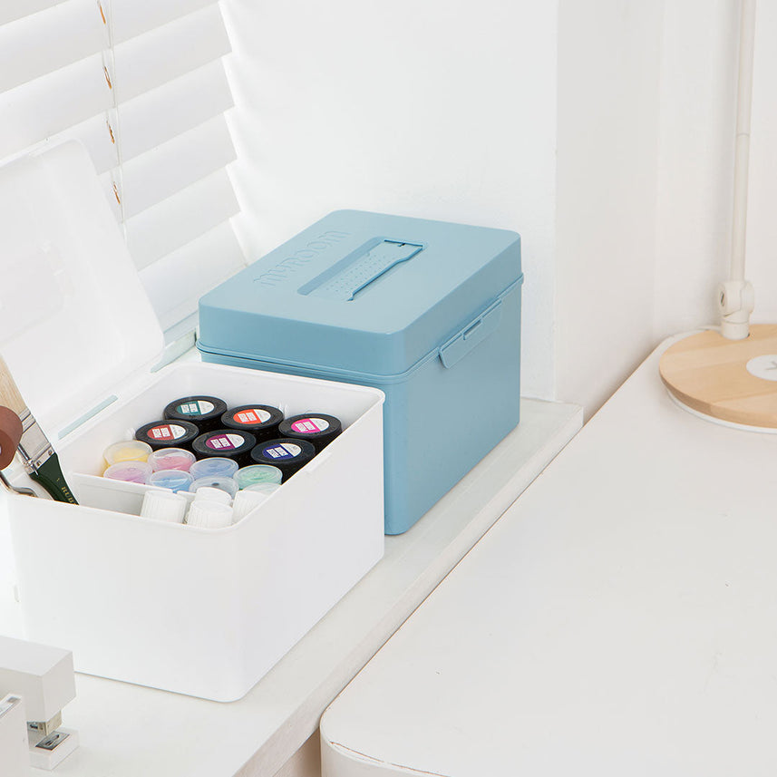 Litem | Multi Utility Storage Box With Lid | Orgnaizer | Smog |My Cube|  For Office & Home