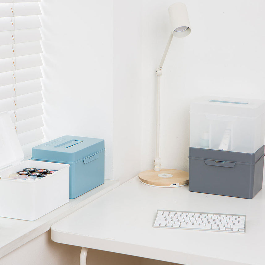 Litem My Cube Multi Utility Storage Box with Lid - Smog