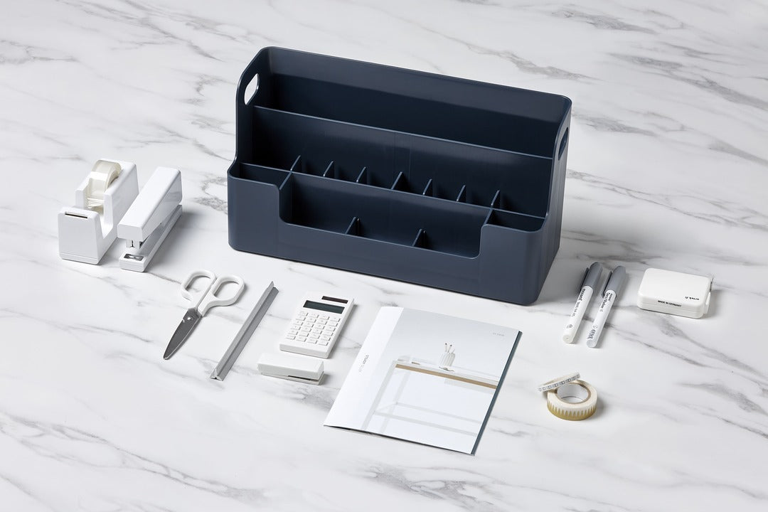 Sysmax | Neo Desk Organizer | Adjustable Compartments| Prussian Blue