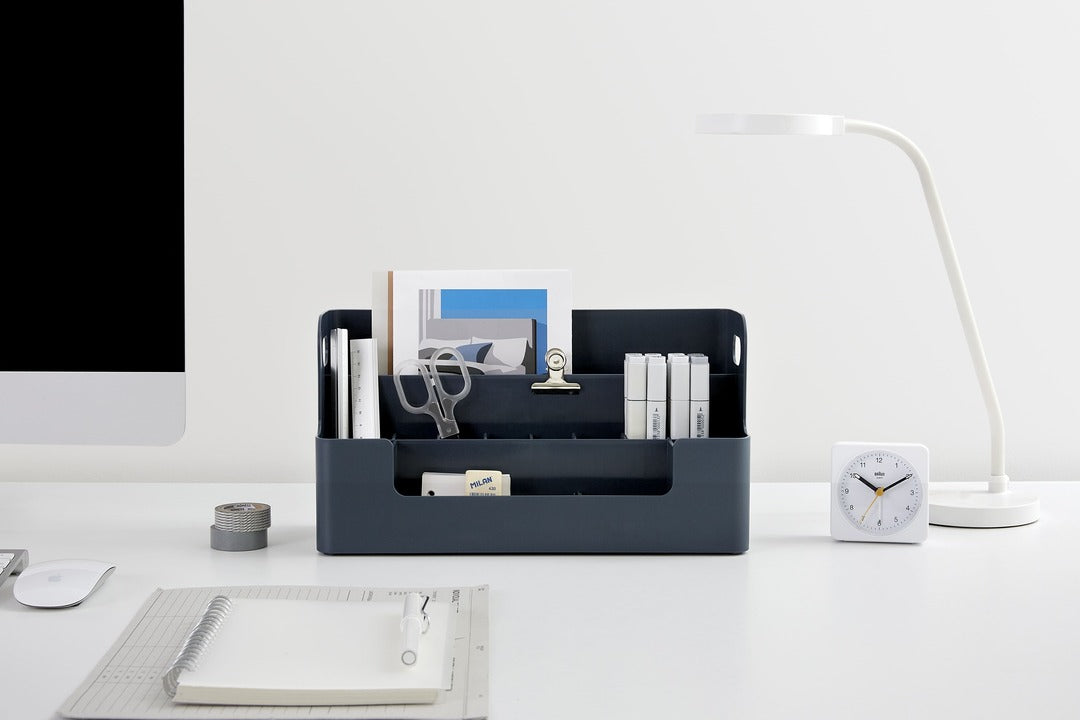 Sysmax Neo Desk Organizer Adjustable Compartments - Prussian Blue