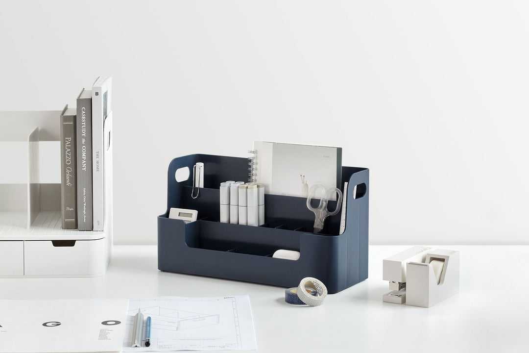 Sysmax | Neo Desk Organizer | Adjustable Compartments| Prussian Blue