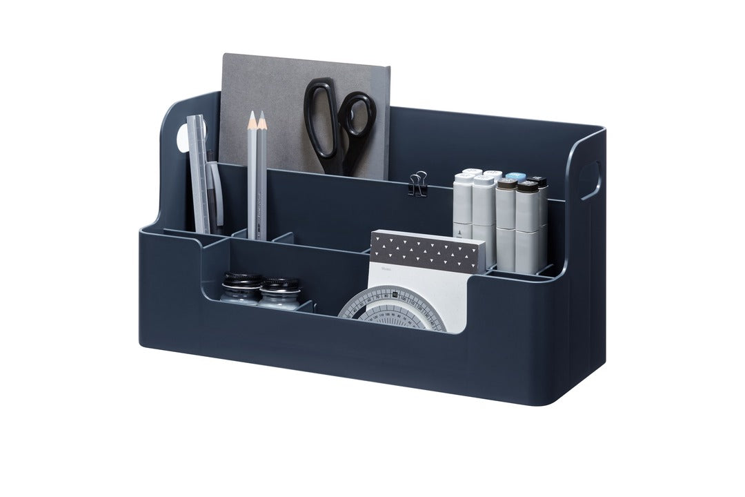 Sysmax Neo Desk Organizer Adjustable Compartments - Prussian Blue