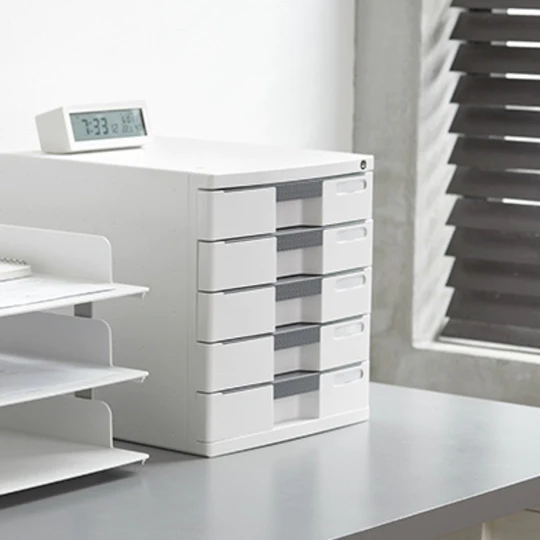 Sysmax New Max Lockable File Cabinet 5 Drawers - Grey