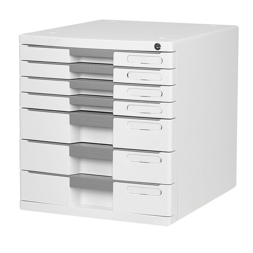 Sysmax New Max Lockable File Cabinet 7 Drawers - Grey