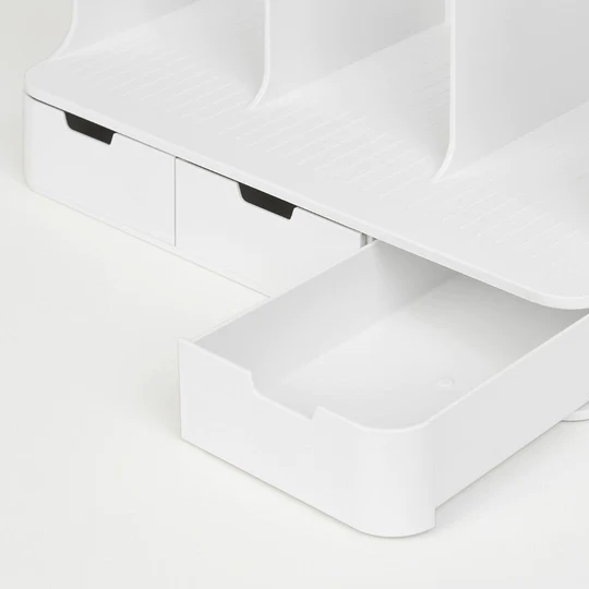 Sysmax 3 Transparent Drawers Olio Book Rack with 3 Compartments - White