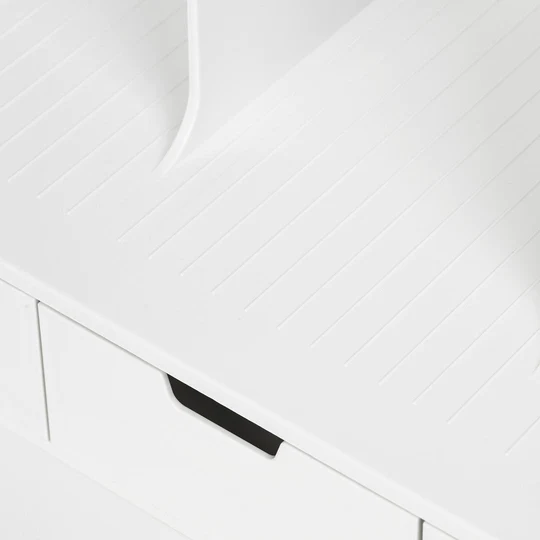 Sysmax 3 Drawers Olio Book Rack with 3 Compartments - White