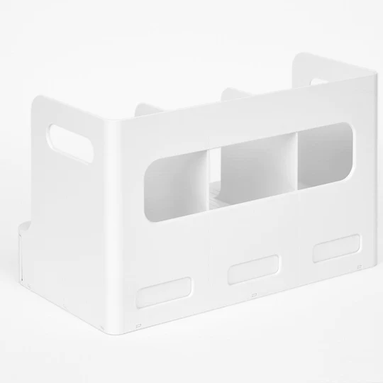 Sysmax | Olio Book Rack with 3 Compartments | 3 Drawers | Organiser | White