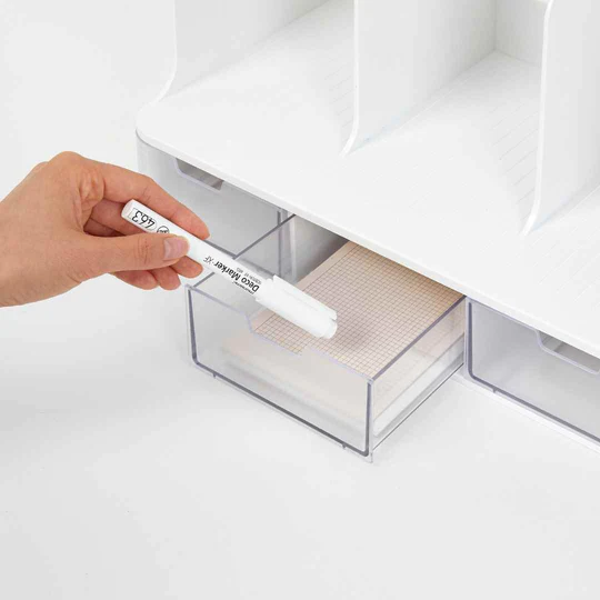 Sysmax 3 Transparent Drawers Olio Book Rack with 3 Compartments - White