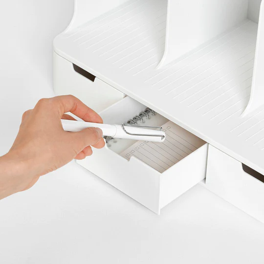 Sysmax 3 Drawers Olio Book Rack with 3 Compartments - White