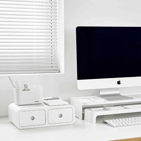 Sysmax Storage Box Monitor Stand Olio Box - Dark Grey