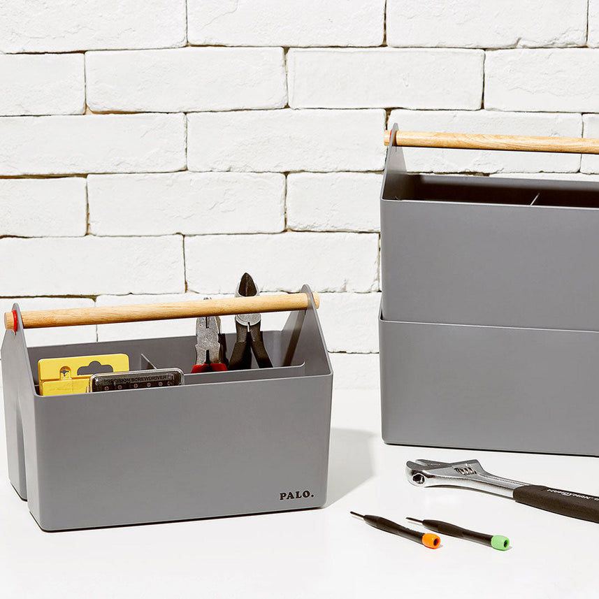 Litem | Multi Utility Storage Basket | Grey |  Palo | For Office Home & Kitchen