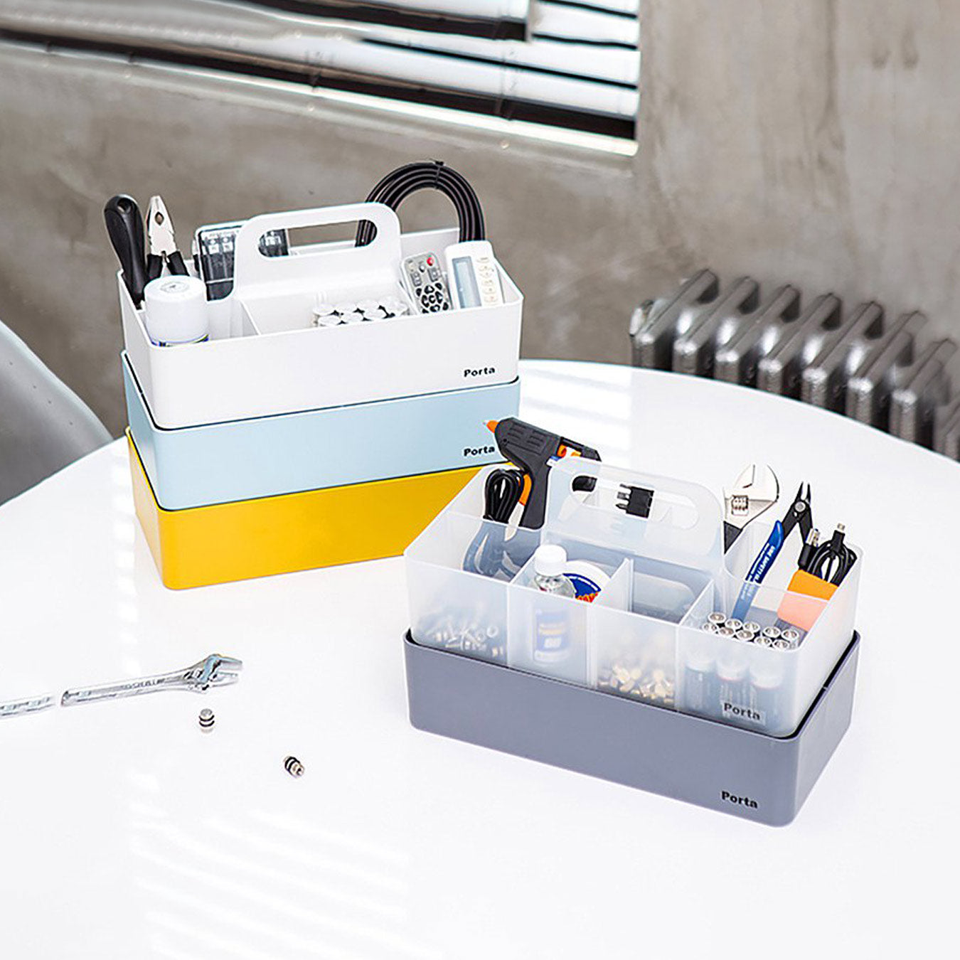 Litem | Portable | Stackable | Porta Organizer | Ivory|For Office Home & Kitchen