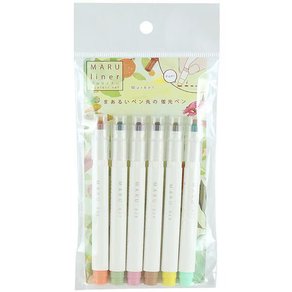 MARU liner Highlighter 6 Color Sets / Epoch Chemical