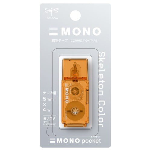 Tombow | Correction Tape | 4m | Mono Pocket | Skeleton Colors | Non-Refillable | 5mm | CT-CM5C