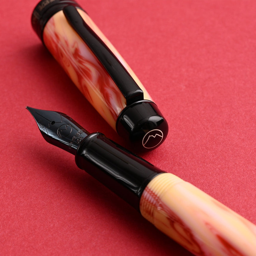 Monteverde Prima Fountain Pen - Red Swirl BT - penpencilink