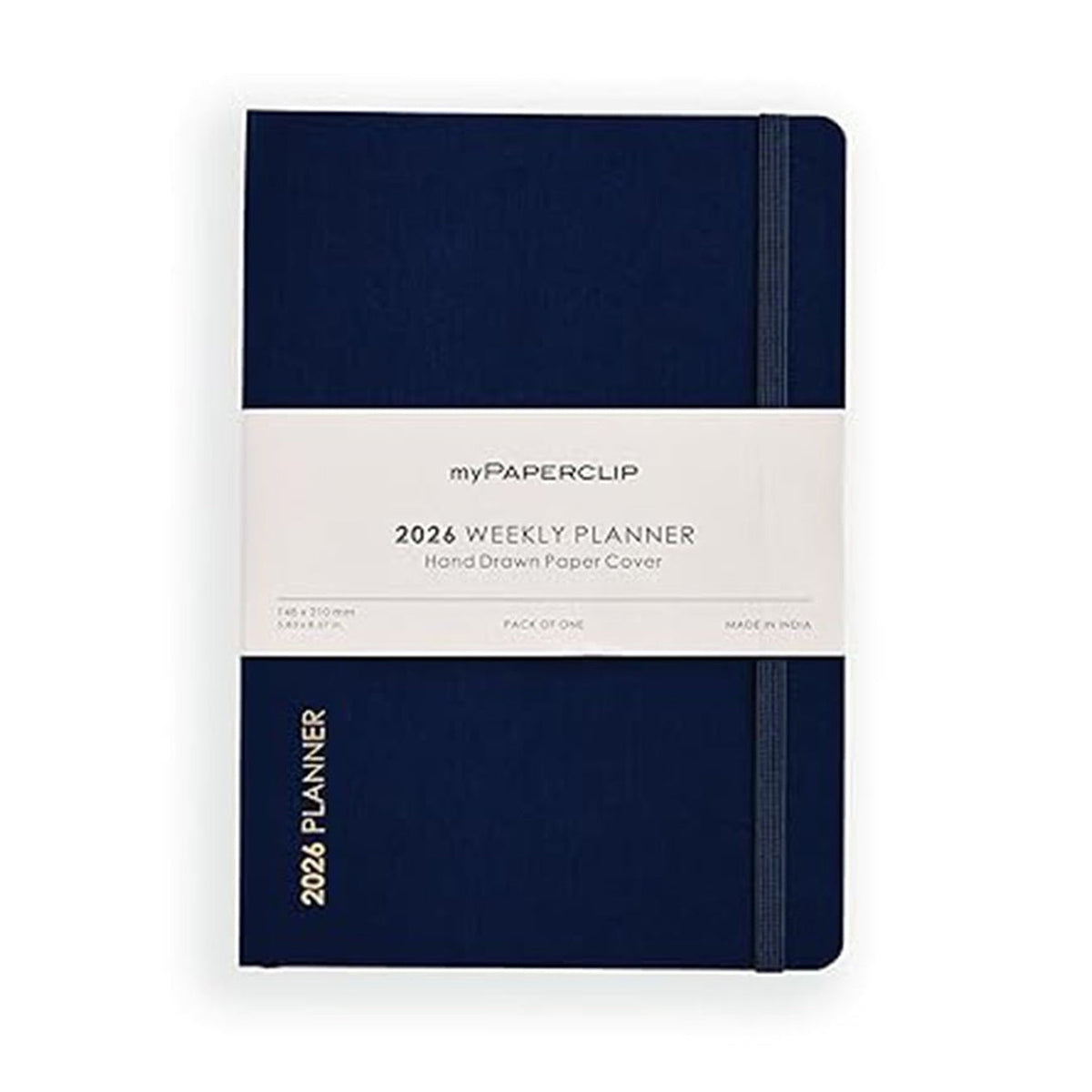 myPAPERCLIP 2026 Weekly Planner | A5 Size | Soft Cover | 192 Pages, 80 GSM | Imperial Blue