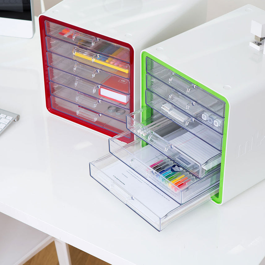 Litem | Multi Utility Storage Cabinet | 6 Drawers | Organiser |Green | My Room | For Office & Home