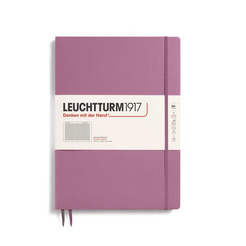 LEUCHTTURM1917 Hardcover Notebook Master Slim (A4+), Squared, 123 Pages - Dusty Rose