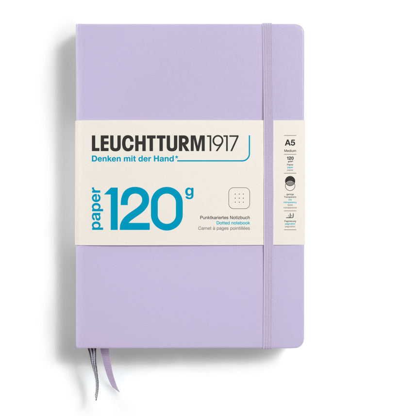 LEUCHTTURM1917 120G Edition Hardcover Notebook Medium (A5), Dotted, 203 Pages - Lilac