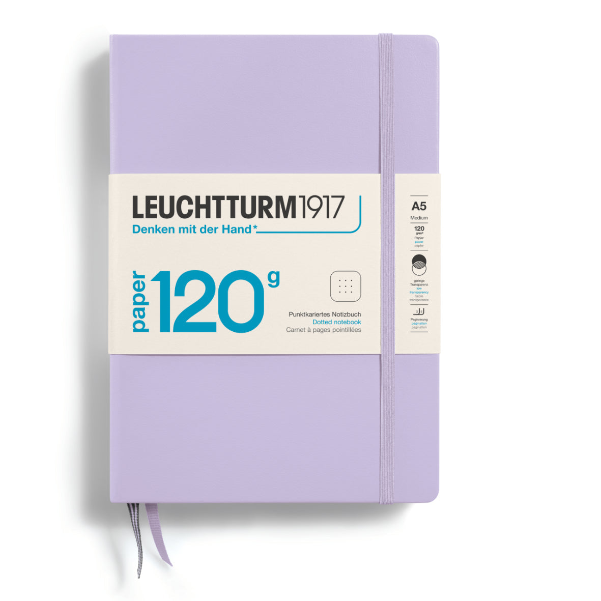 LEUCHTTURM1917 120G Edition Hardcover Notebook Medium (A5), Dotted, 203 Pages - Lilac