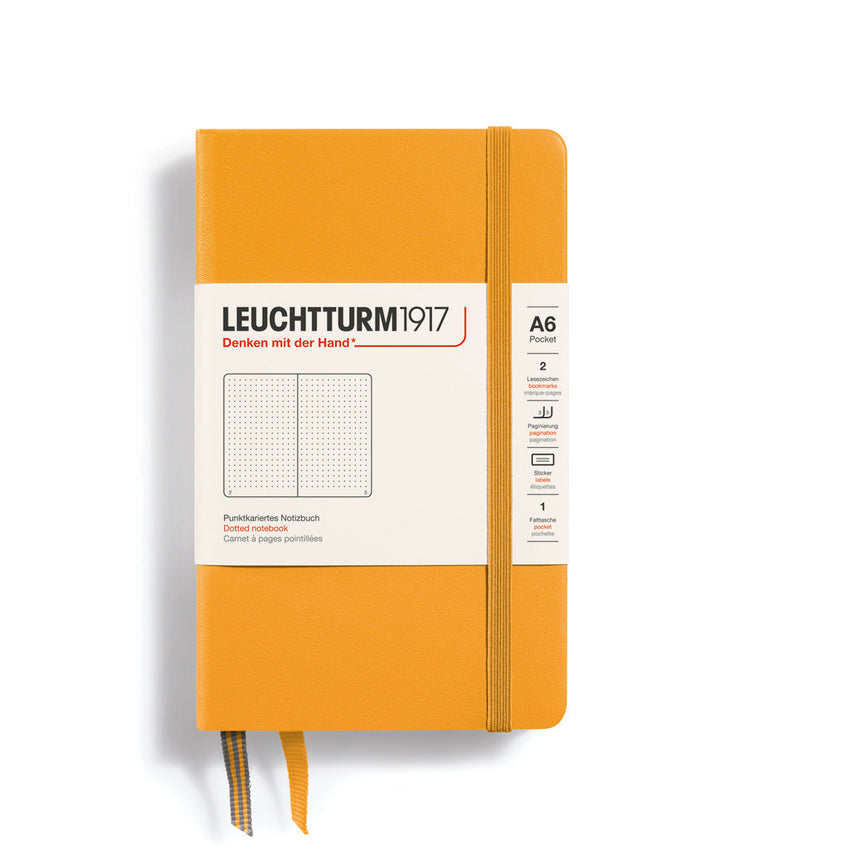 LEUCHTTURM1917 Hardcover Notebook Pocket (A6), Dotted, 187 Pages - Rising Sun