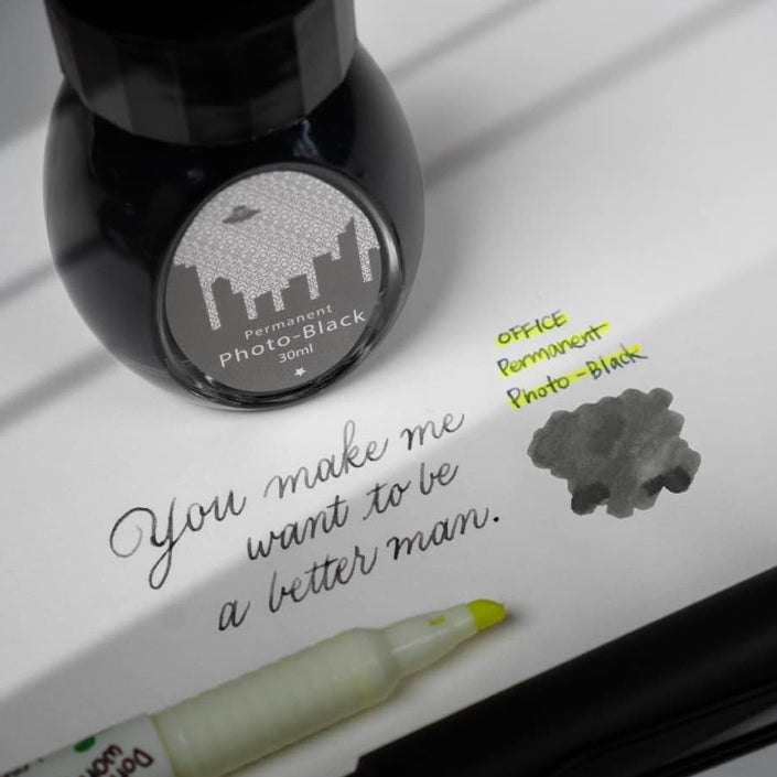 Colorverse | Office Series | Fountain Pen Ink | Permanent Photo | Black | 30ml - penpencilink