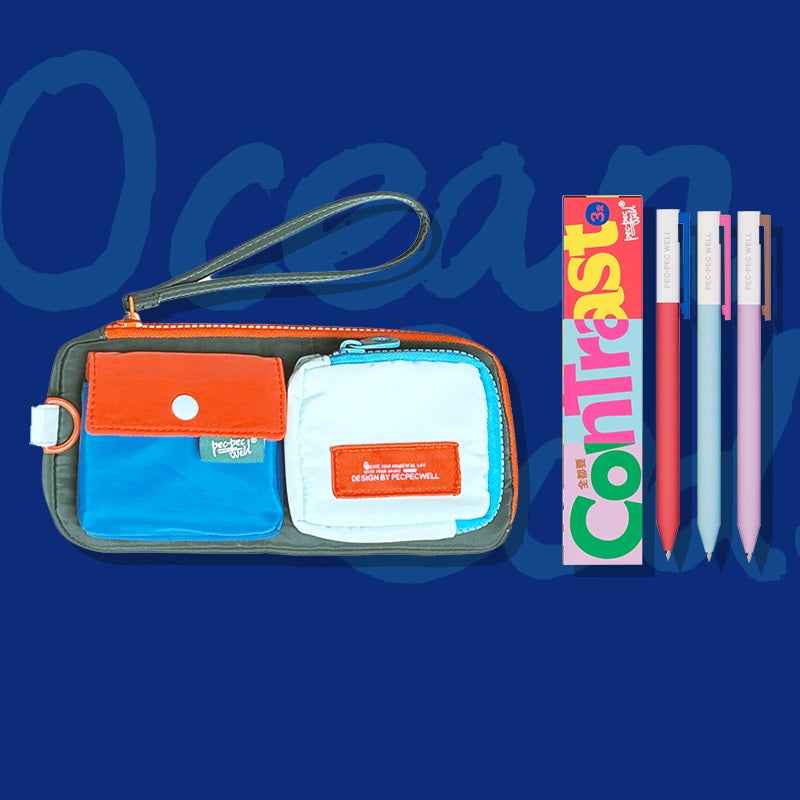 Pecpec Well Color-Block Pencil Case