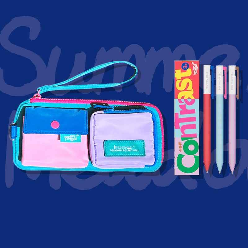 Pecpec Well Color-Block Pencil Case