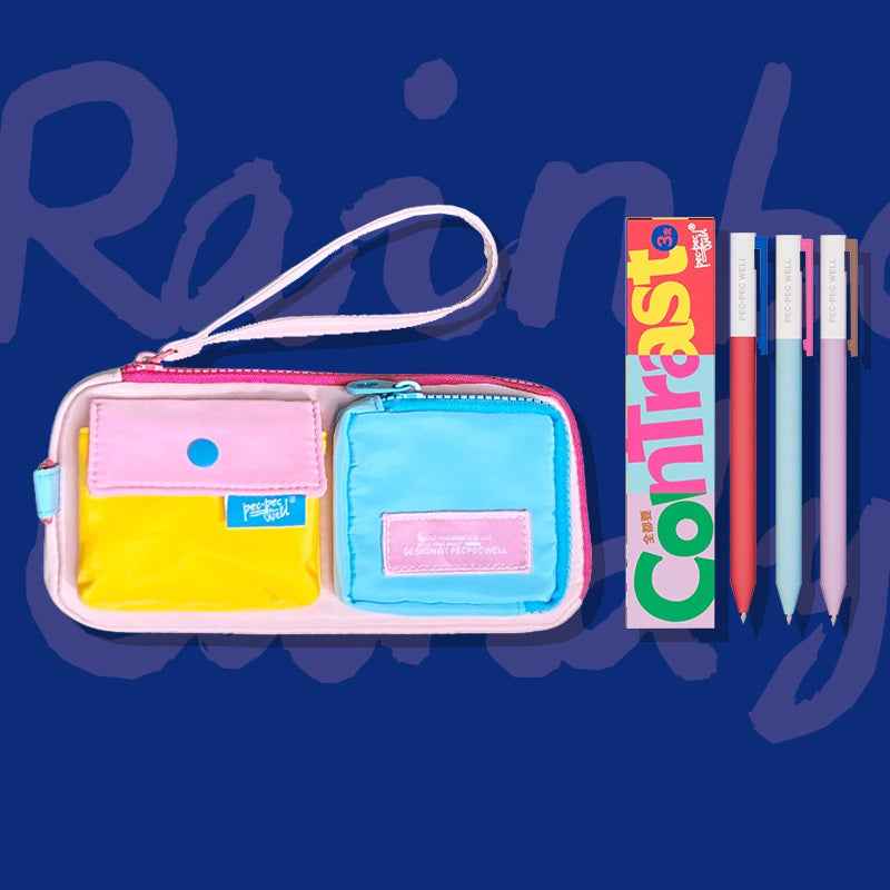 Pecpec Well Color-Block Pencil Case