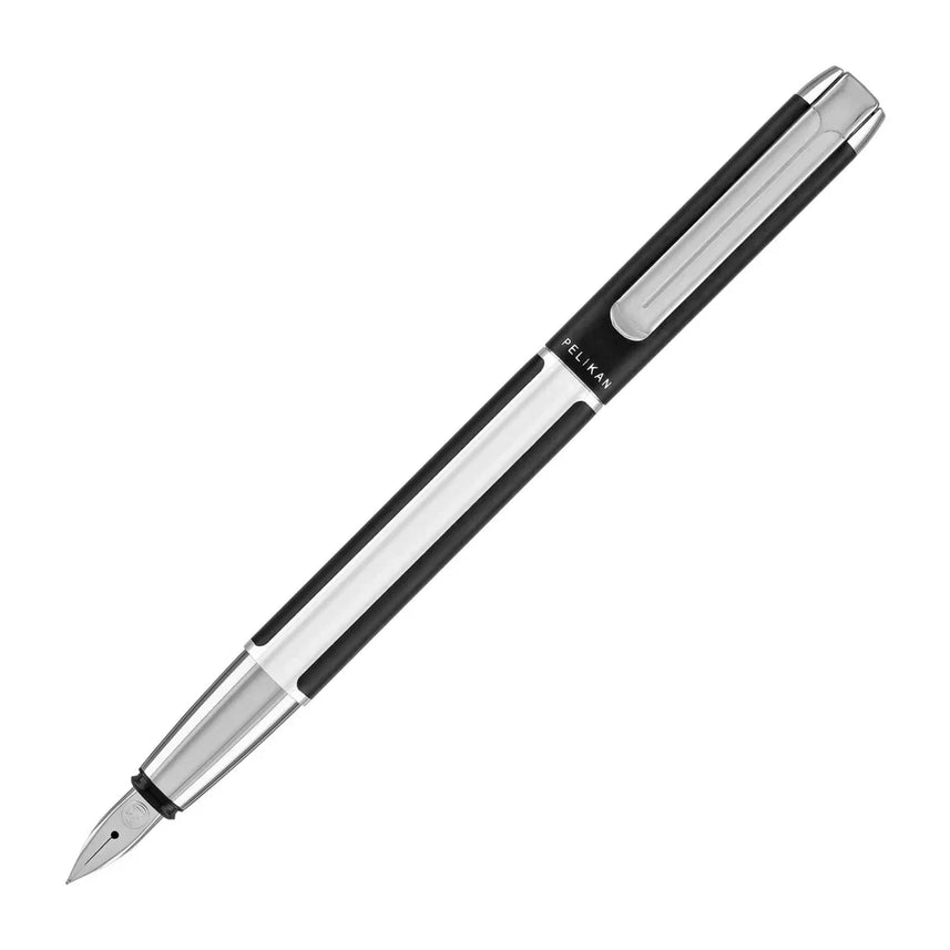 Pelikan Pura P40 Fountain Pen – Black Silver
