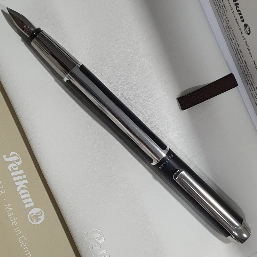 Pelikan Pura P40 Fountain Pen – Black Silver