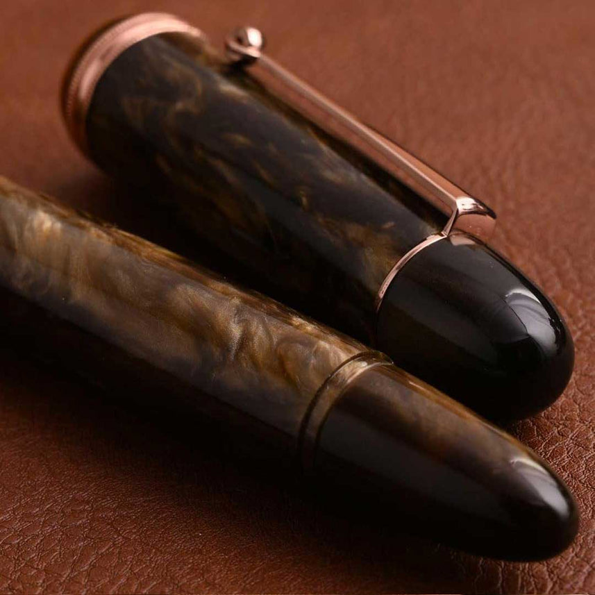 Penlux Masterpiece Grande Brown Wave Fountain Pen