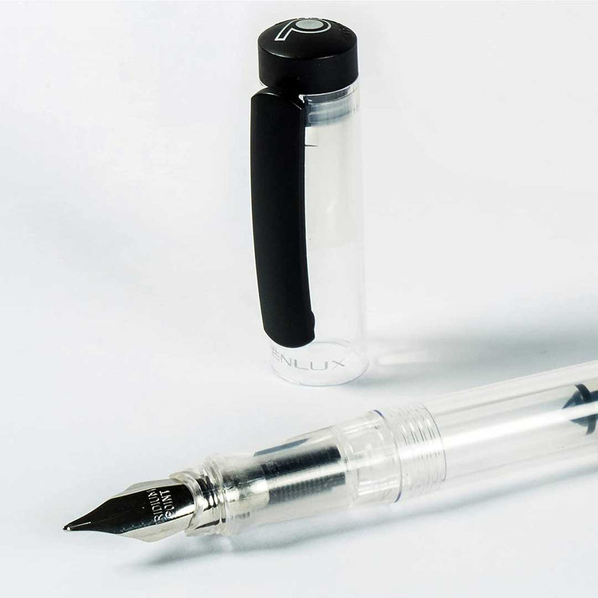 Penlux Junior Clear Black Fountain Pen