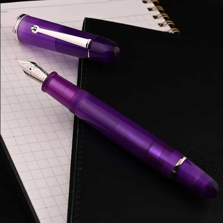 Penlux | Masterpiece Grande | Fountain Pen | Aurora Australis | Purple | Piston Filling