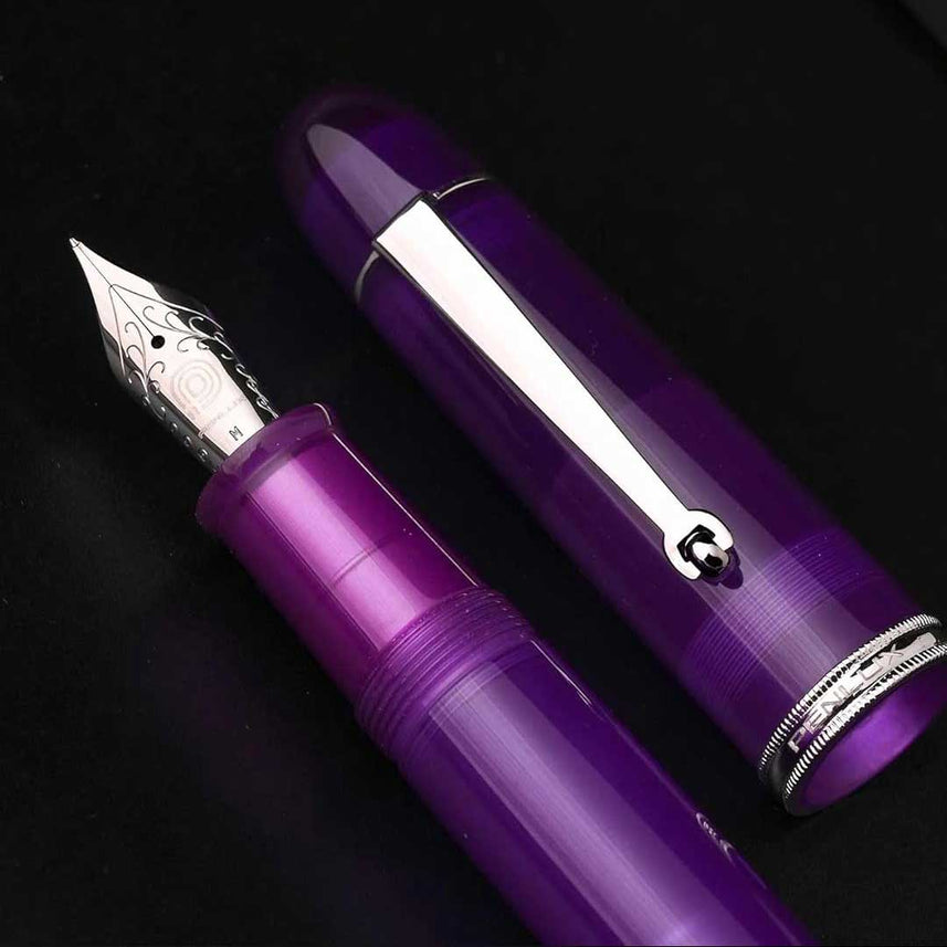 Penlux | Masterpiece Grande | Fountain Pen | Aurora Australis | Purple | Piston Filling