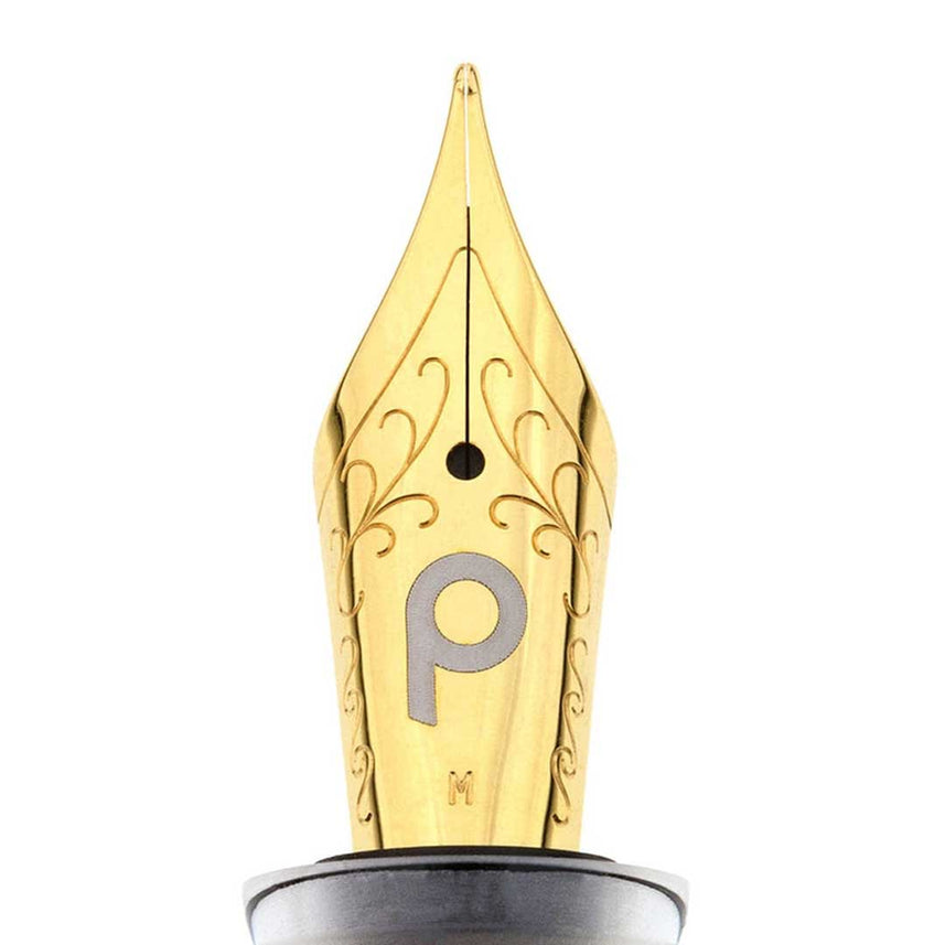 Penlux | Masterpiece Grande | Fountain Pen | Cloudy Bay | Clear Gold Trims | Piston Filling