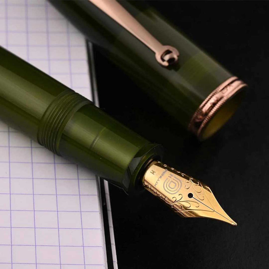 Penlux | Masterpiece Grande | Fountain Pen | Rain Forest | Green | Piston Filling