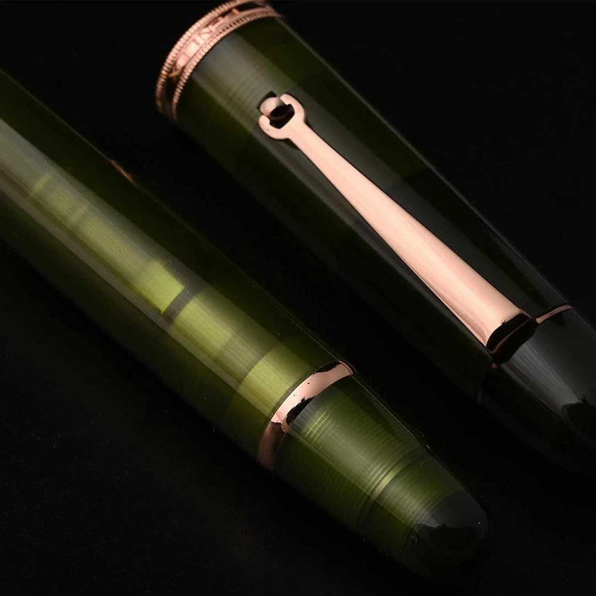Penlux | Masterpiece Grande | Fountain Pen | Rain Forest | Green | Piston Filling