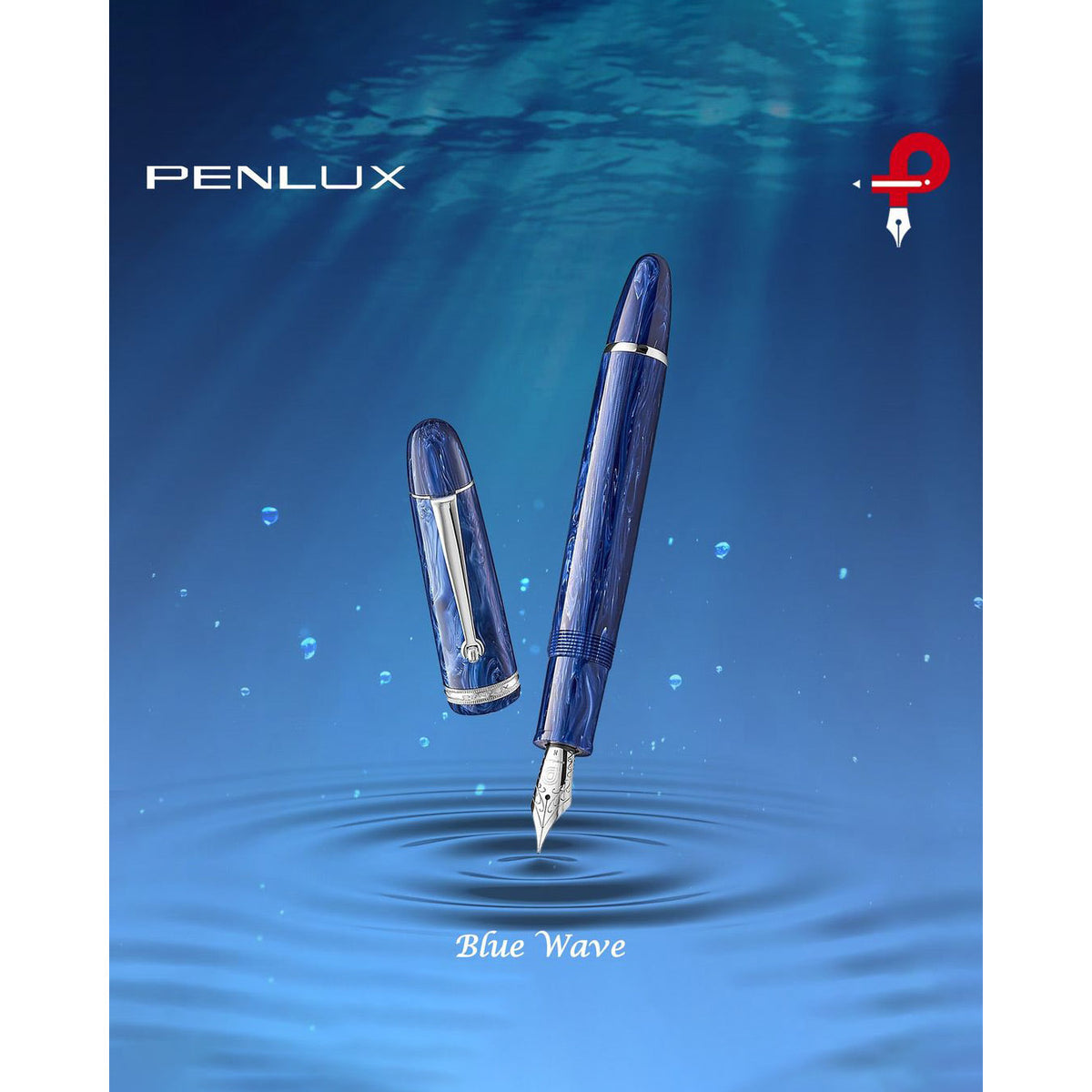 Penlux Masterpiece Grande Blue Wave Fountain Pen