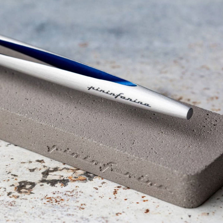 Pininfarina Aero Ethergraf Pencil Blue with Raw Concrete Desk Stand