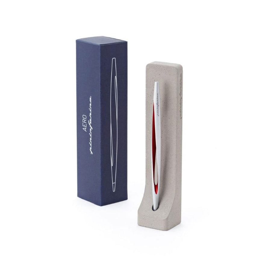 Pininfarina Aero Ethergraf Pencil Red with Raw Concrete Desk Stand