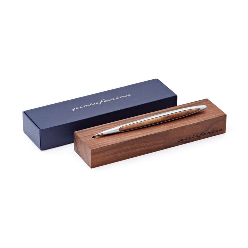 Pininfarina Cambiano Classic Ethergraf Pencil with Solid Wood Desk Stand – Aluminium